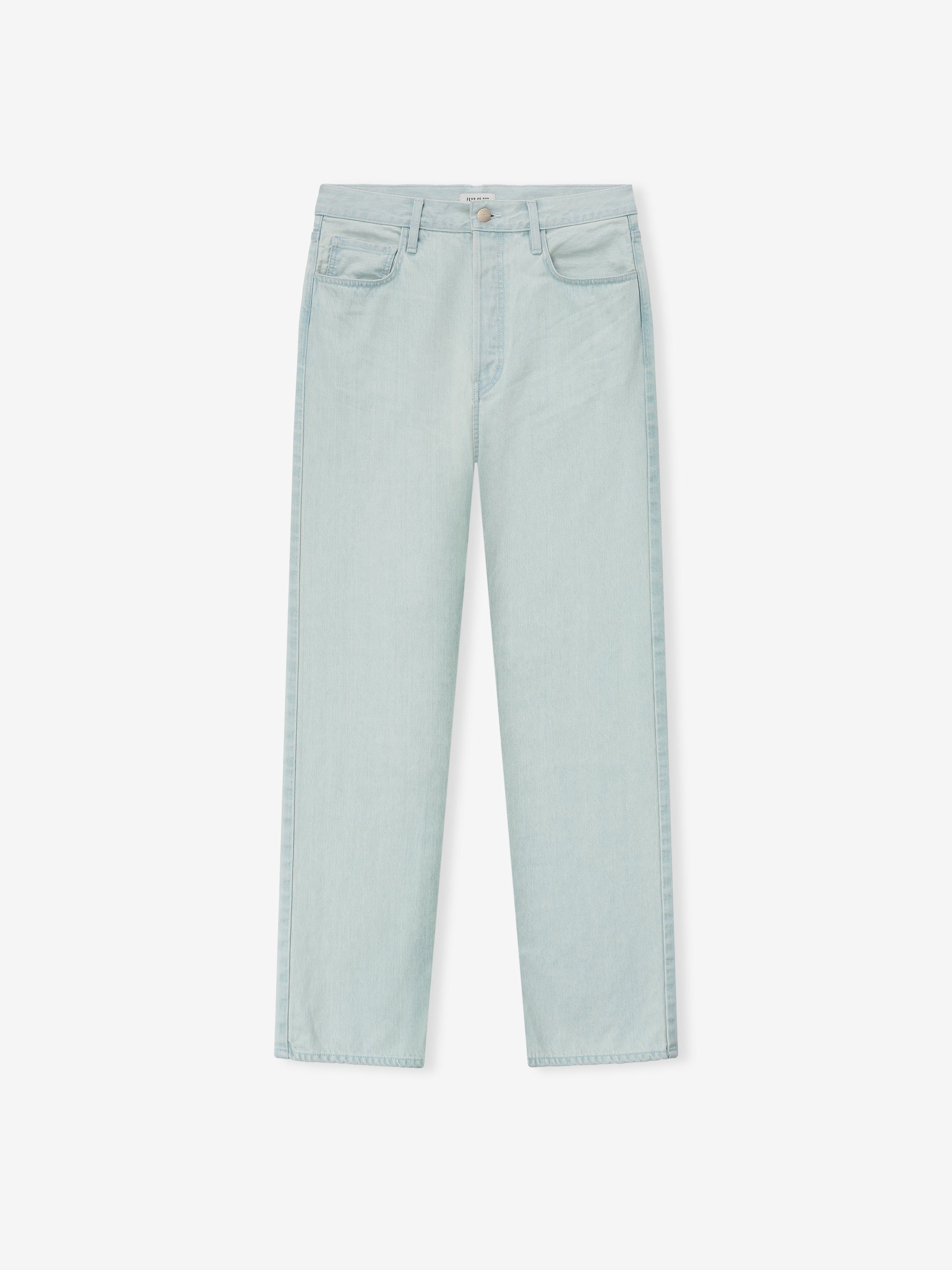Bleach Washed Denim Straight 5 Pocket