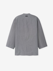 Wool Linen Collarless Sport Jacket