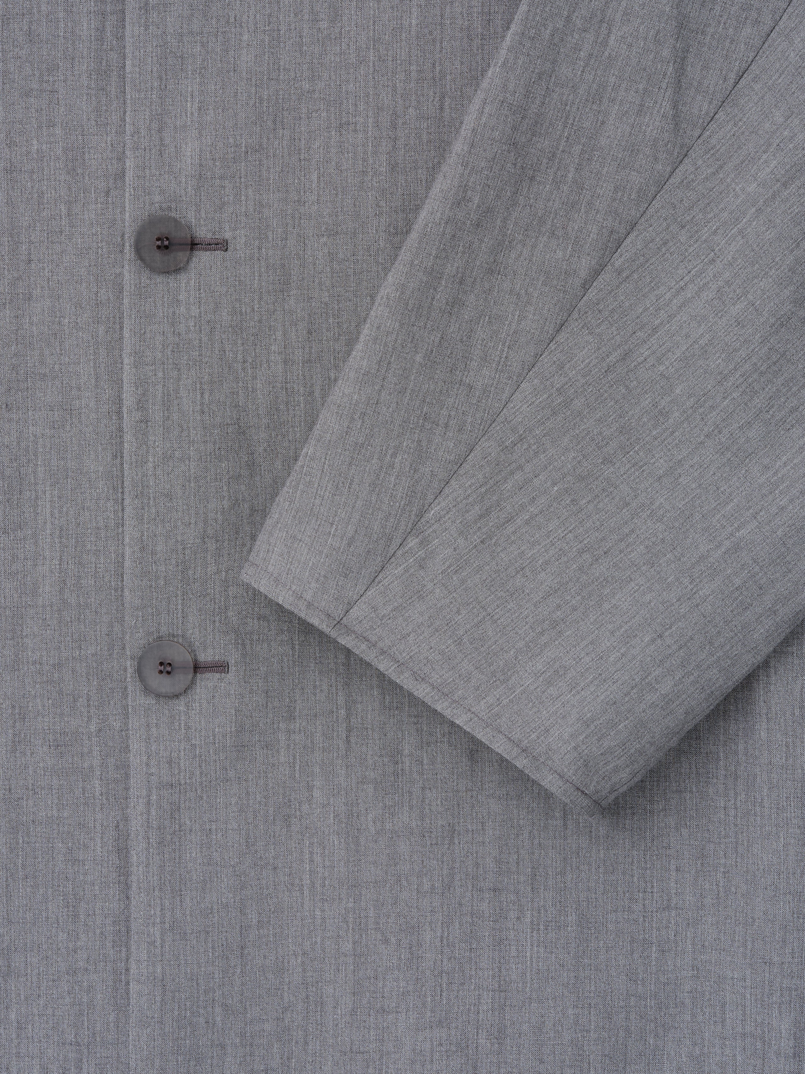 Wool Linen Collarless Sport Jacket