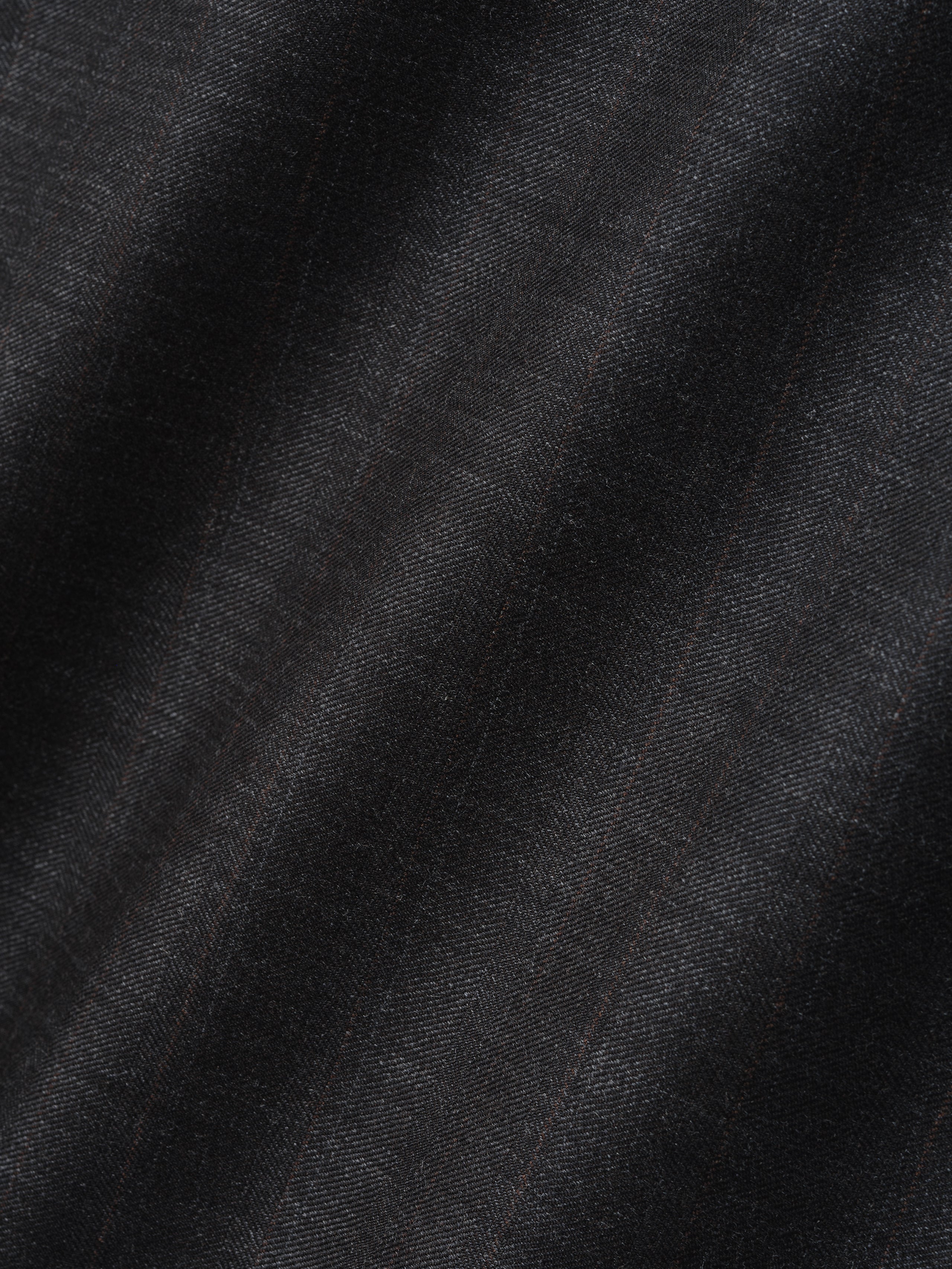 Grey Striped Wool Collarless Sport Jacket