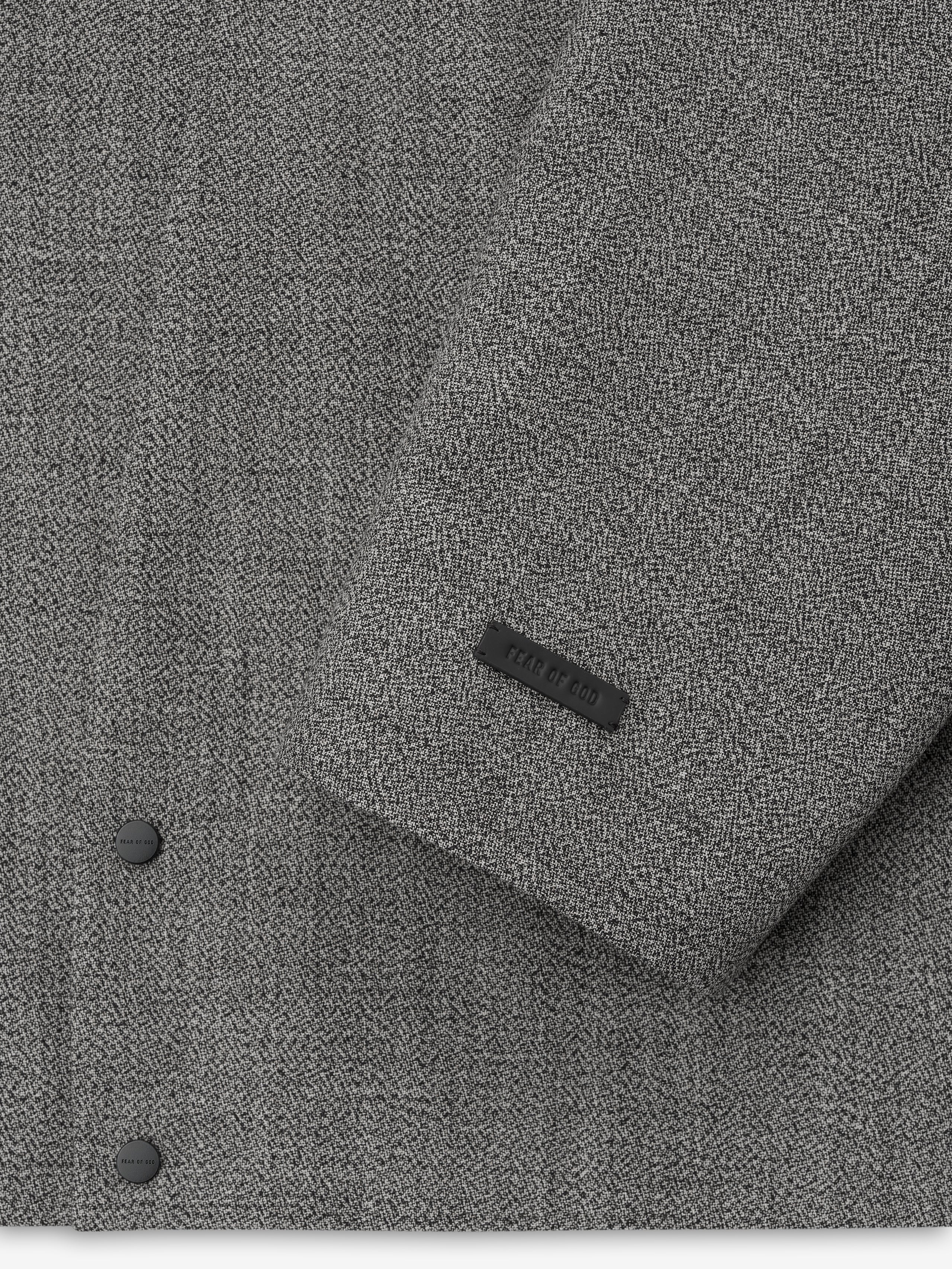 Mouline Wool Relaxed Lapelless Jacket