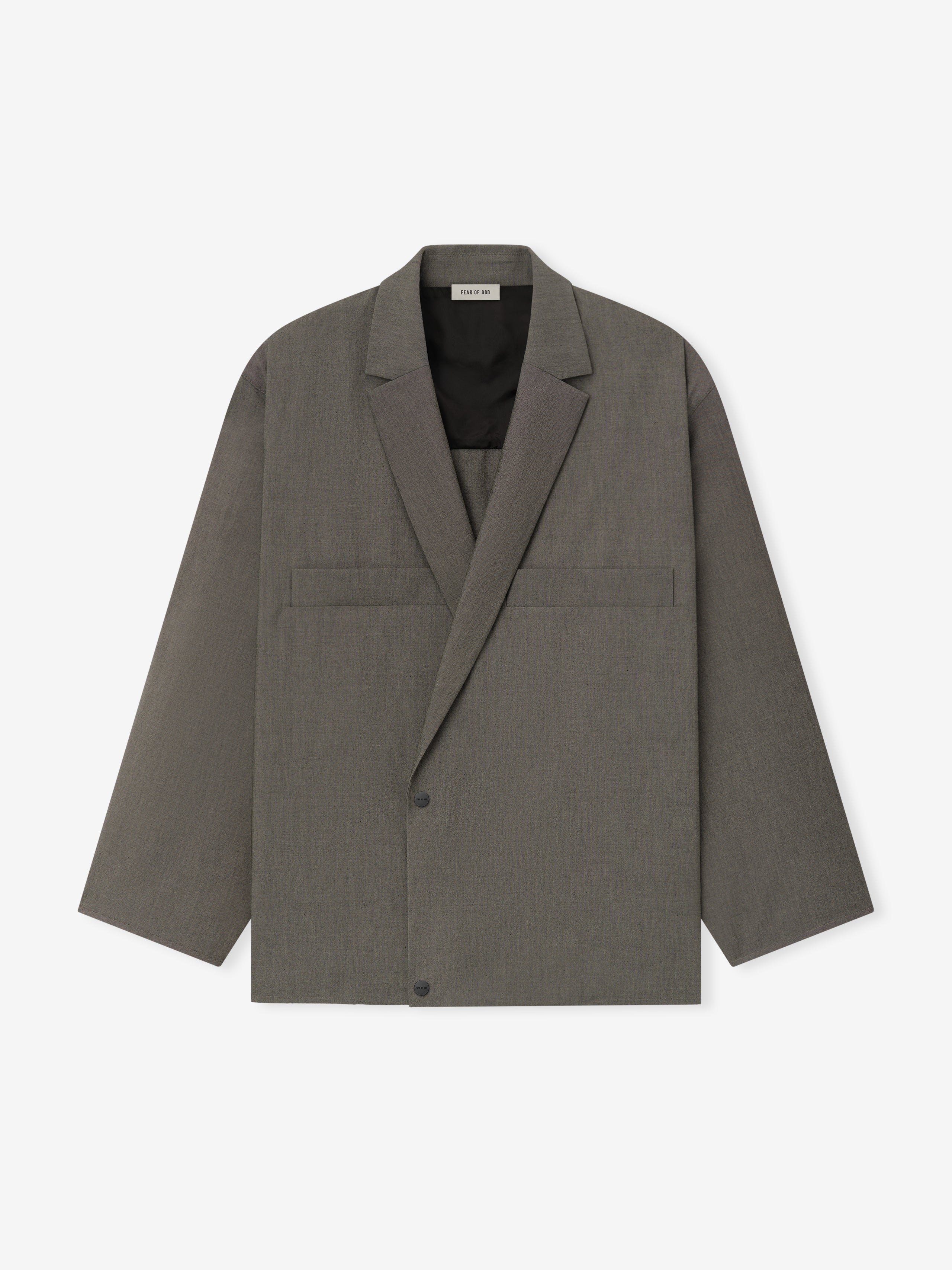 Cotton Wool Oxford Shirt Jacket