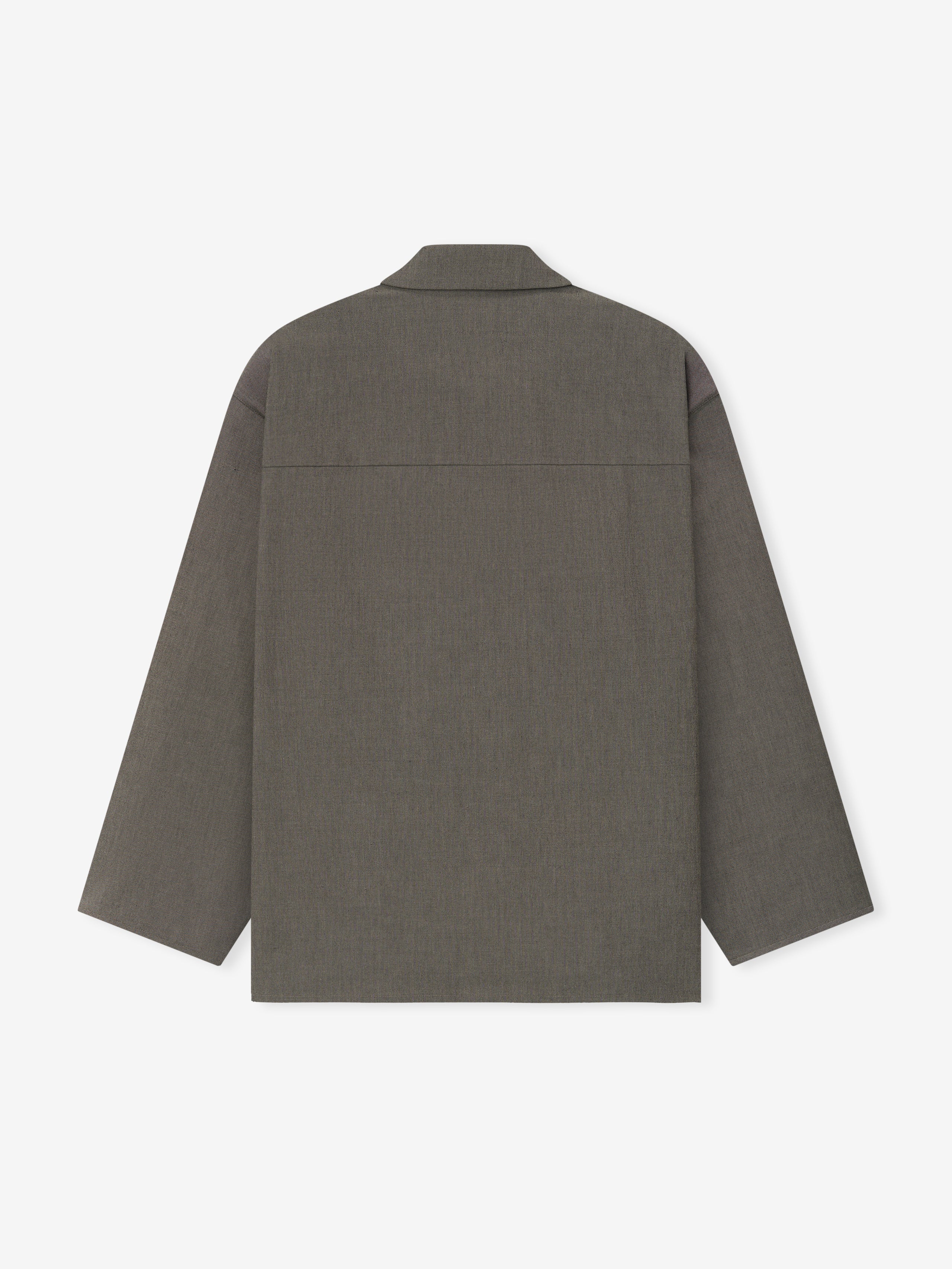 Cotton Wool Oxford Shirt Jacket