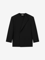 Double Weave Wool Crewneck Jacket