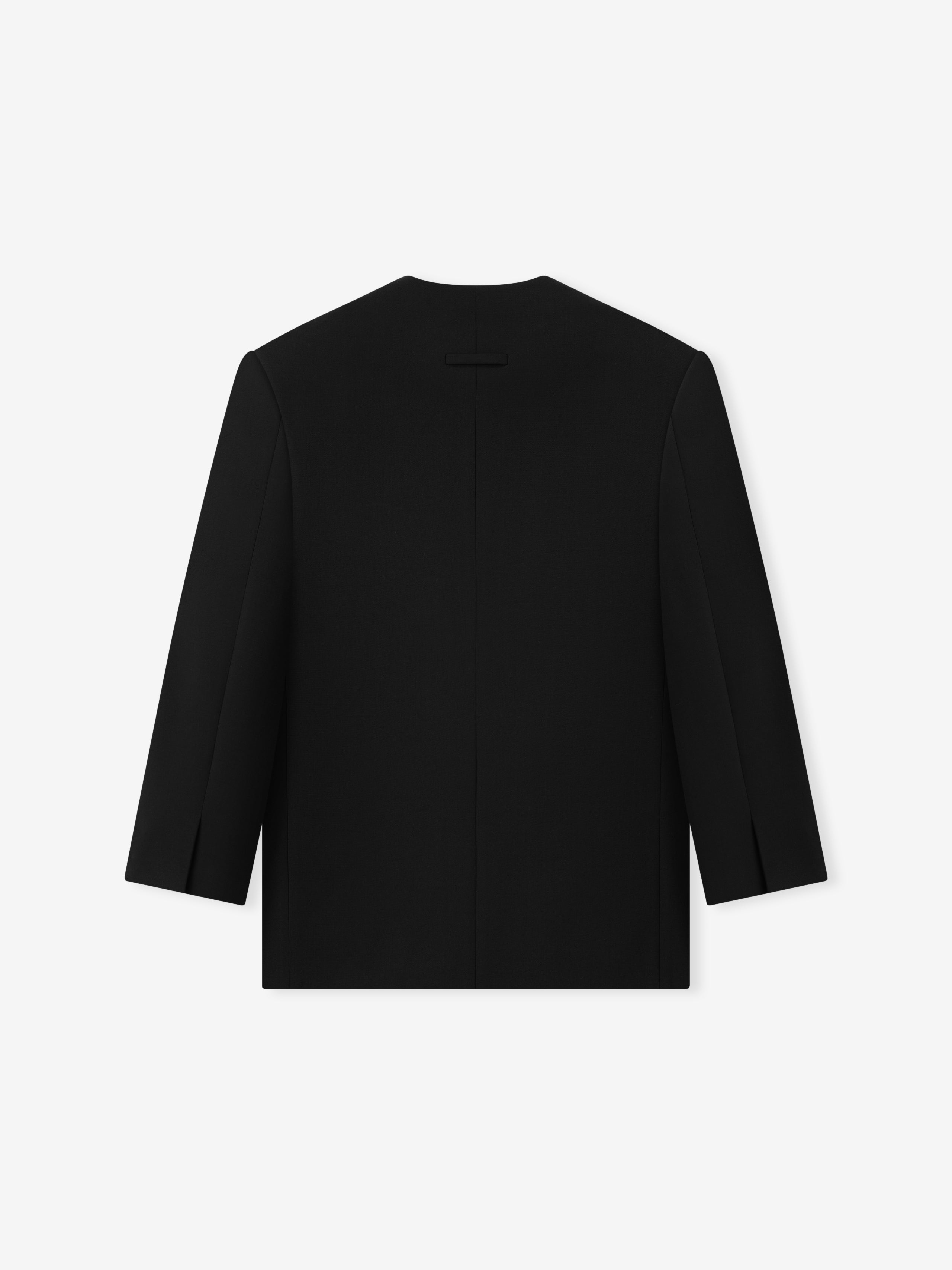 Double Weave Wool Crewneck Jacket
