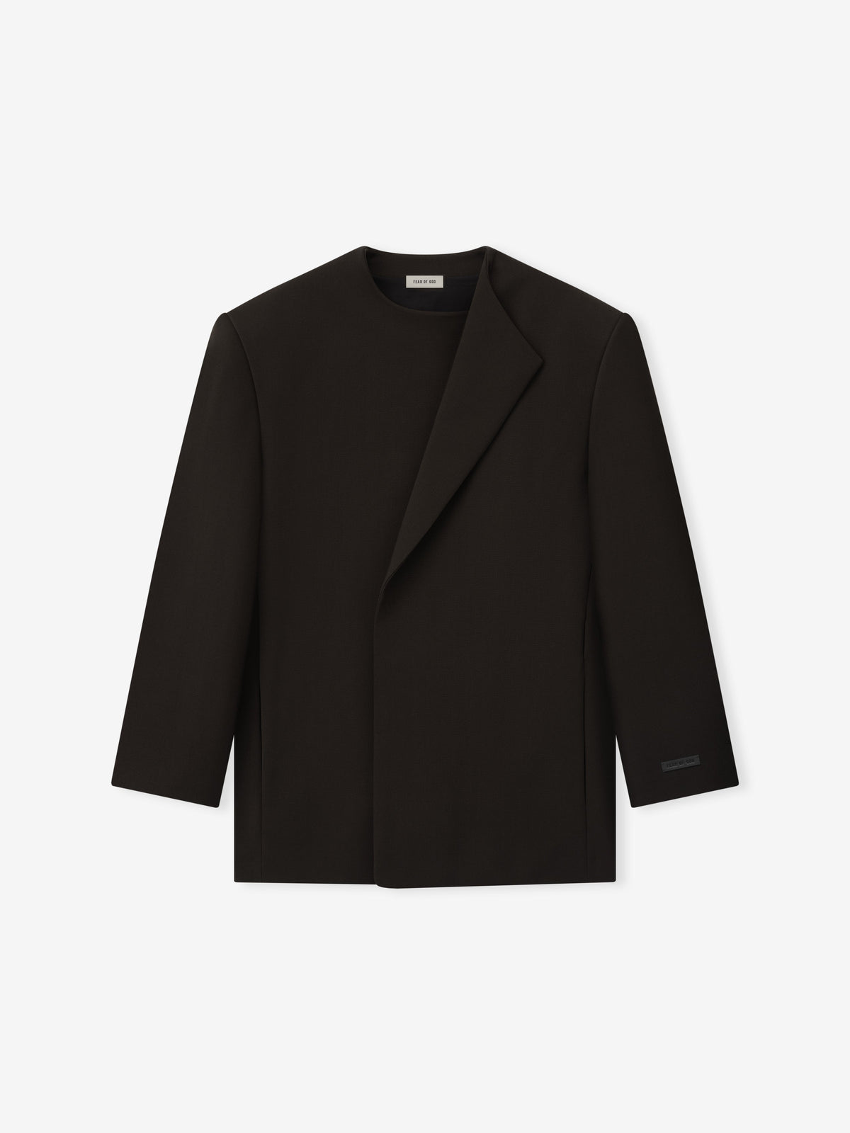 Double Weave Wool Crewneck Jacket