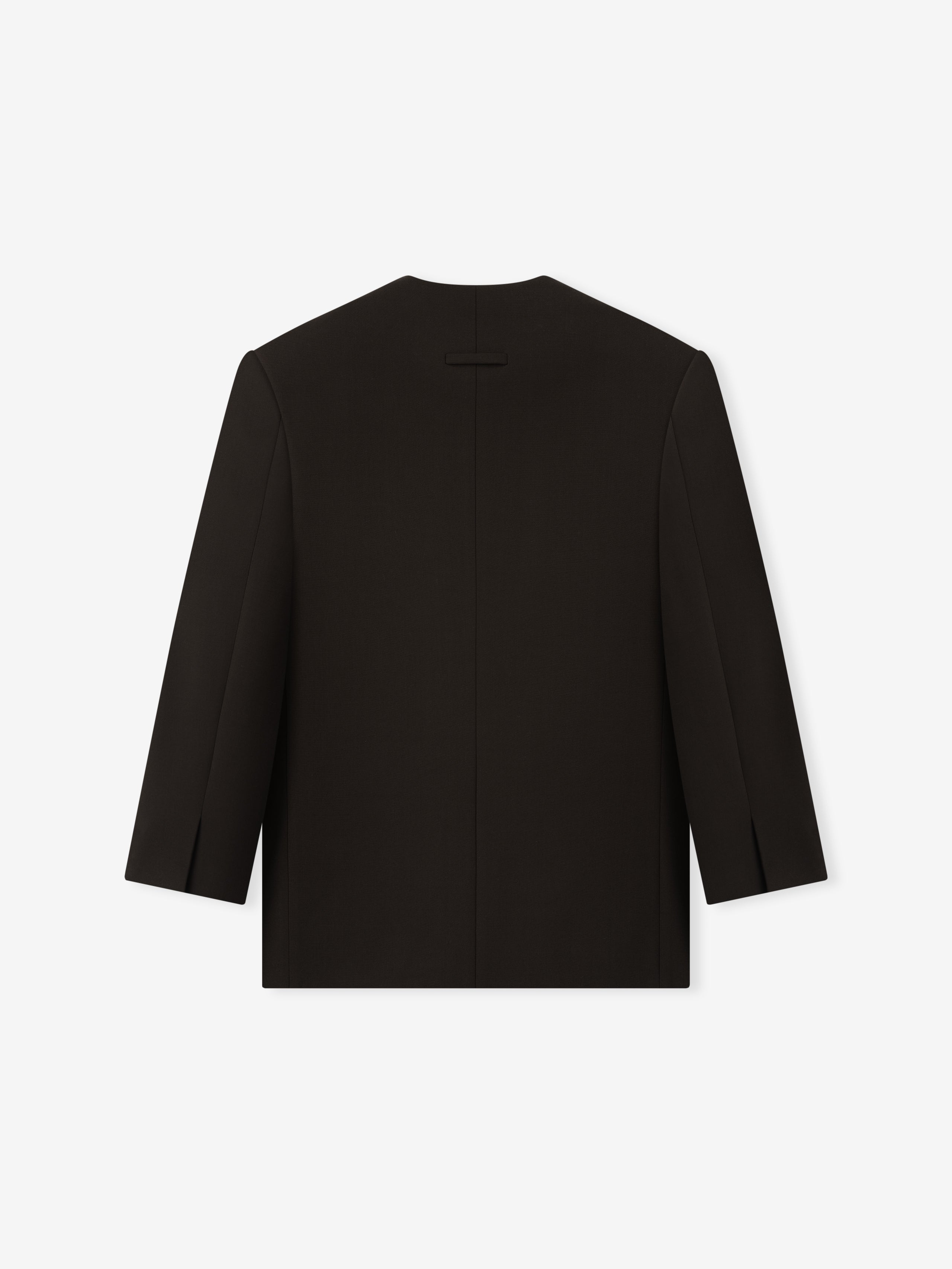 Double Weave Wool Crewneck Jacket