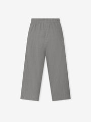 Wool Linen Wide Leg Drawstring Pants
