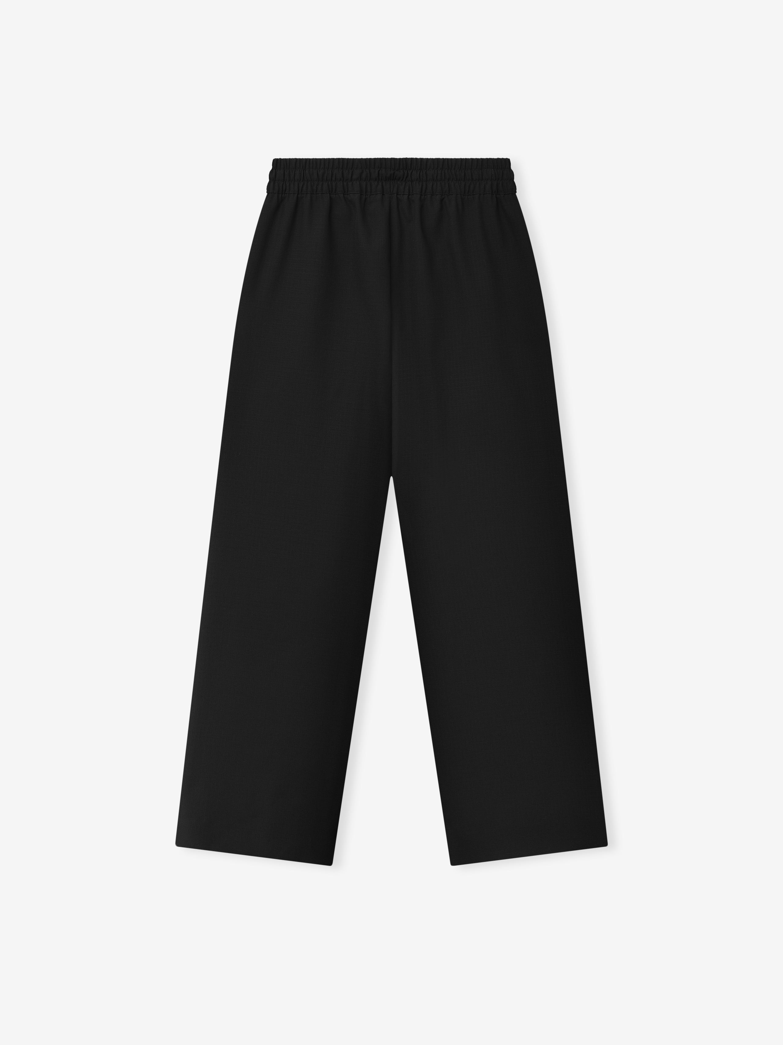 Wool Ripstop Wide Leg Drawstring Pants