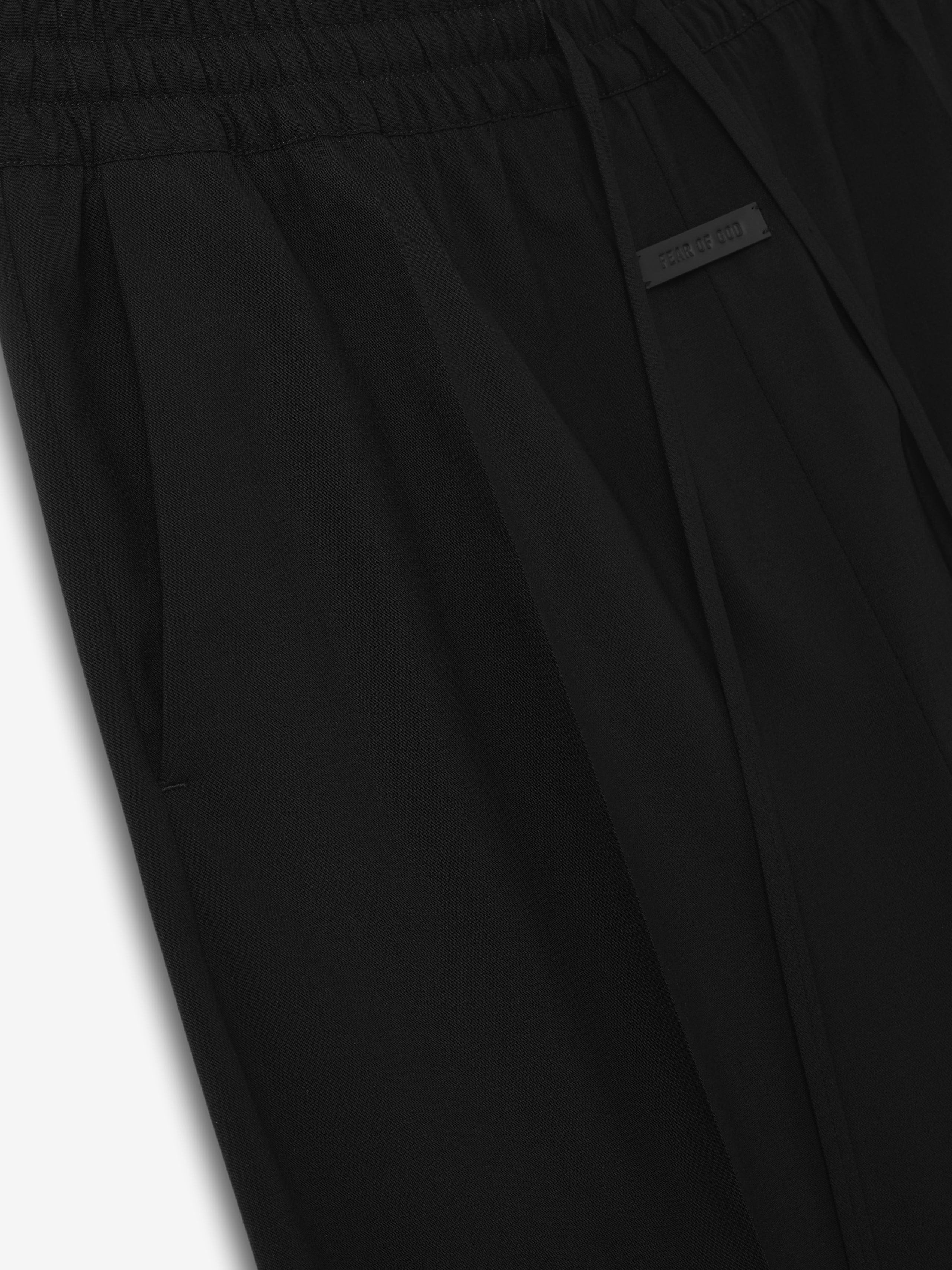Cotton Wool Oxford Wide Leg Drawstring Pants