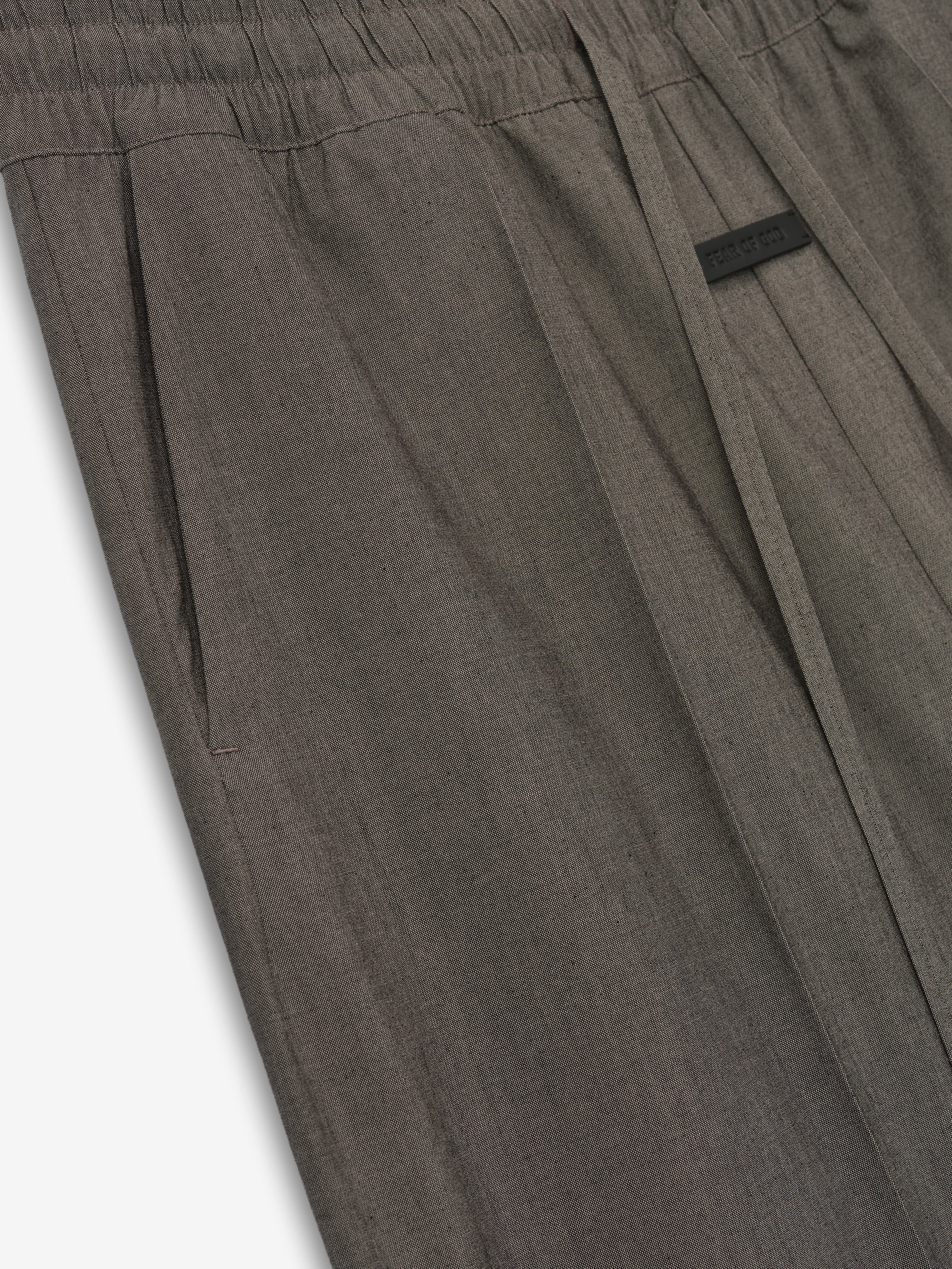 Cotton Wool Oxford Wide Leg Drawstring Pants