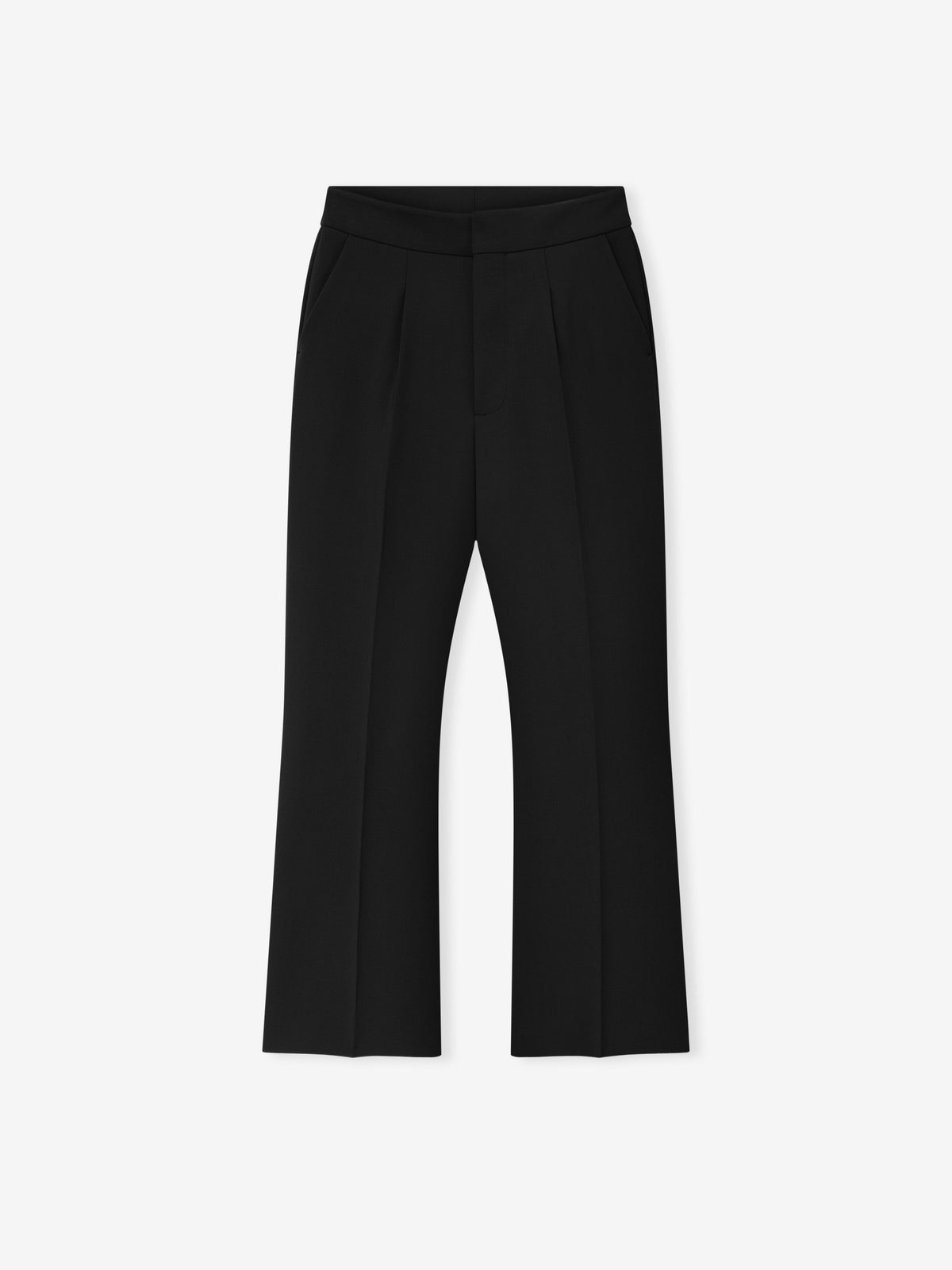 Double Weave Wool Tailored Flared Pants