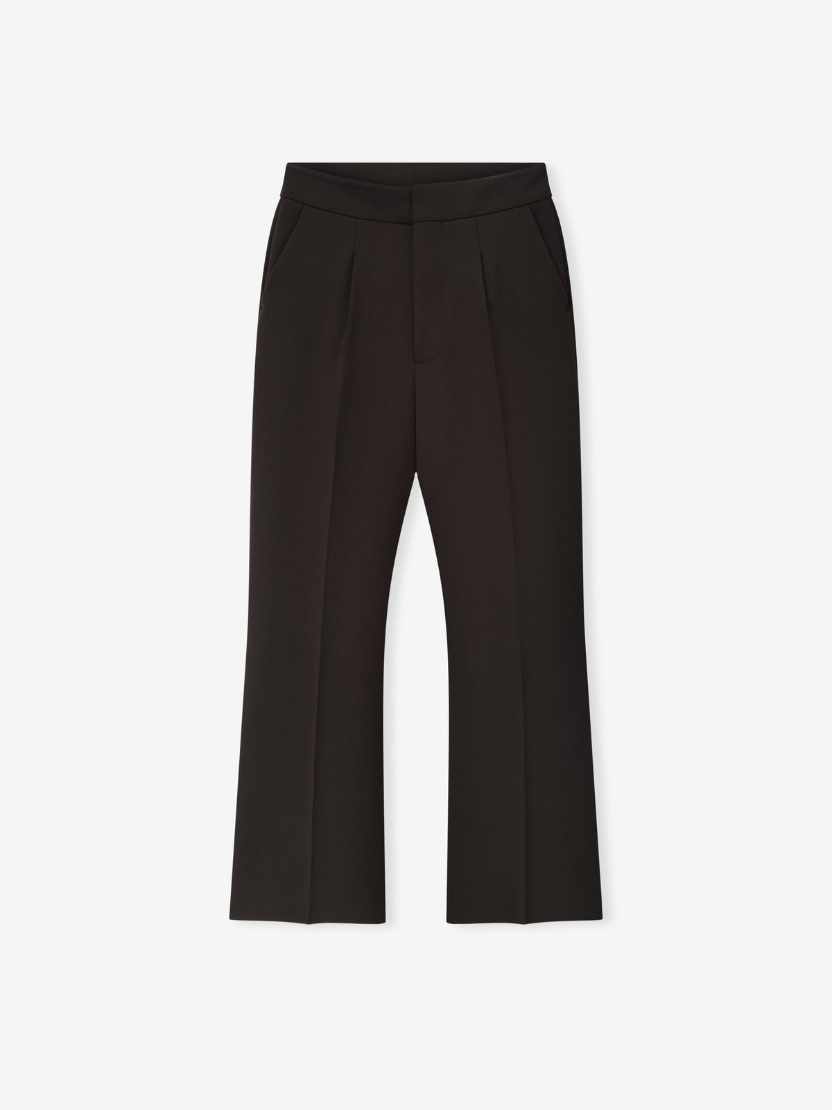 Double Weave Wool Tailored Flared Pants