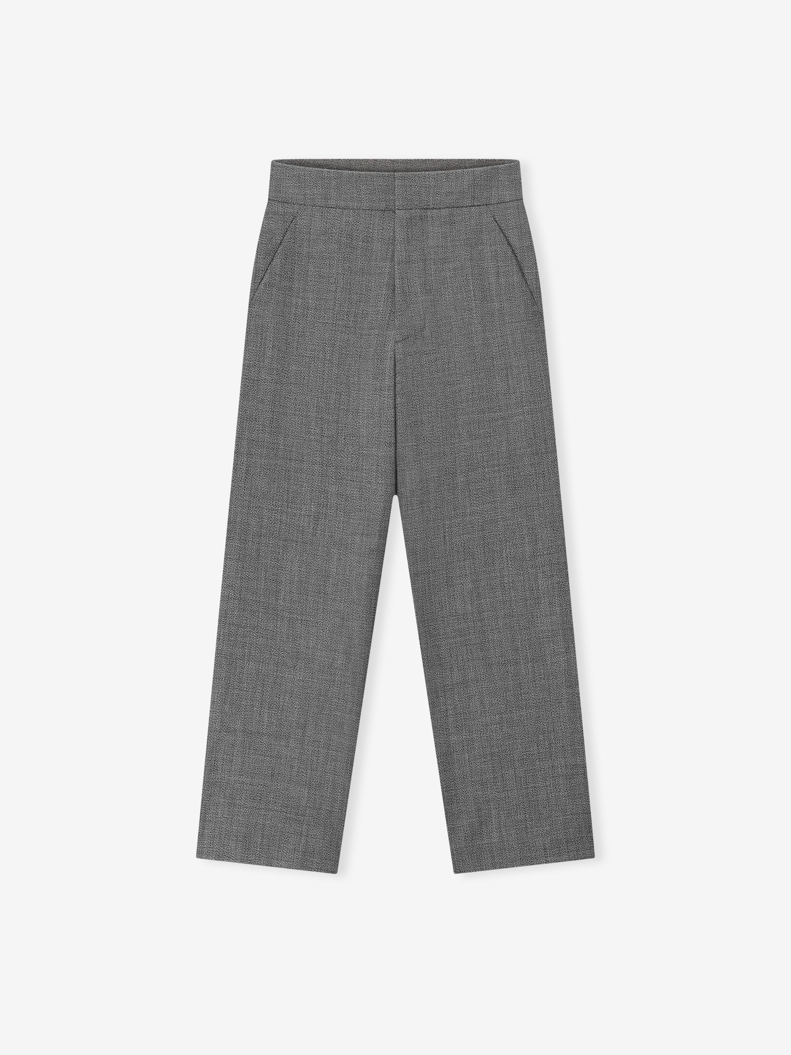 Mouline Wool Casual Flat Front Pant