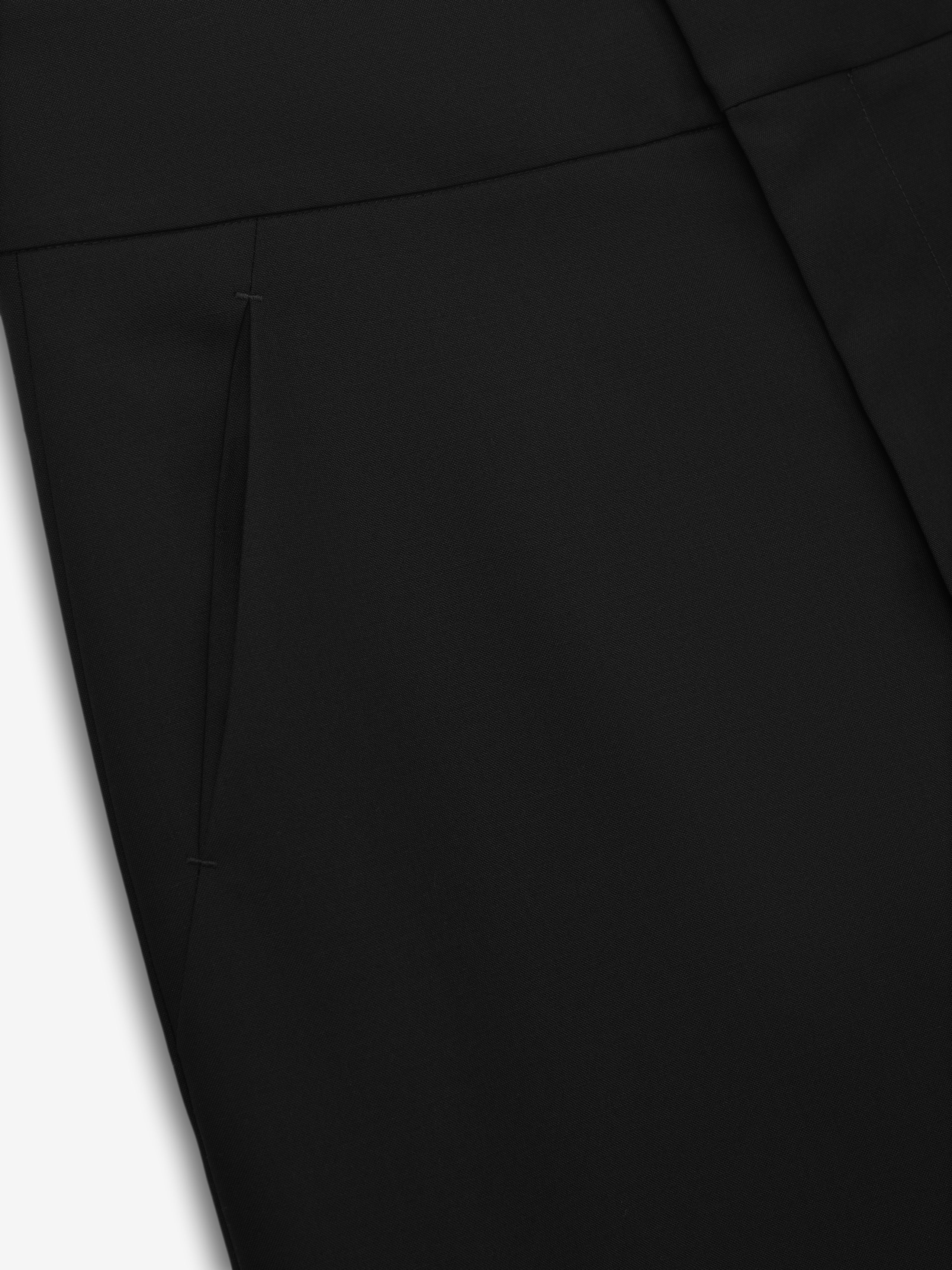 Wool Poplin Casual Flat Front Pants