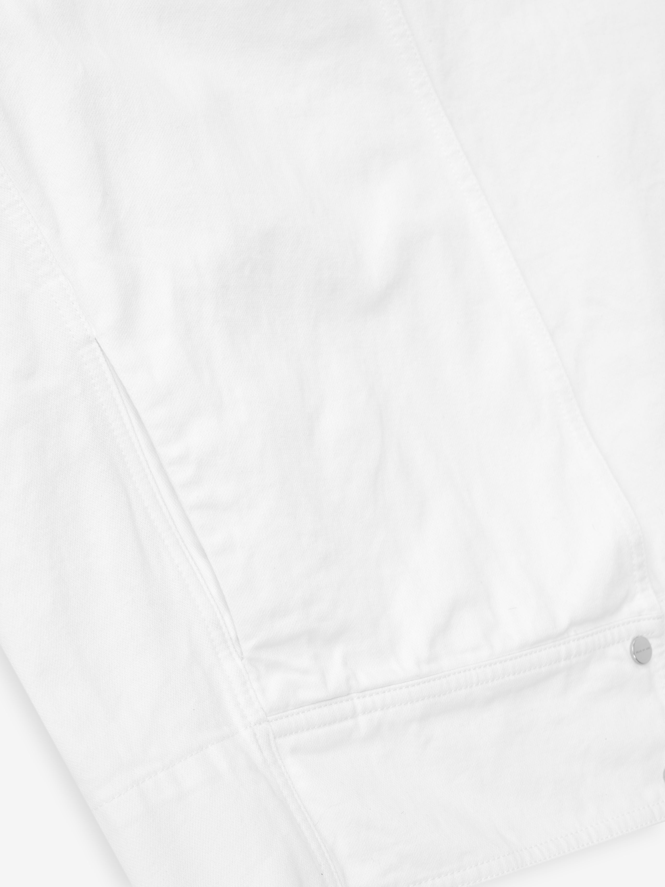 Womens Cotton Twill Relaxed Lapelless Jacket