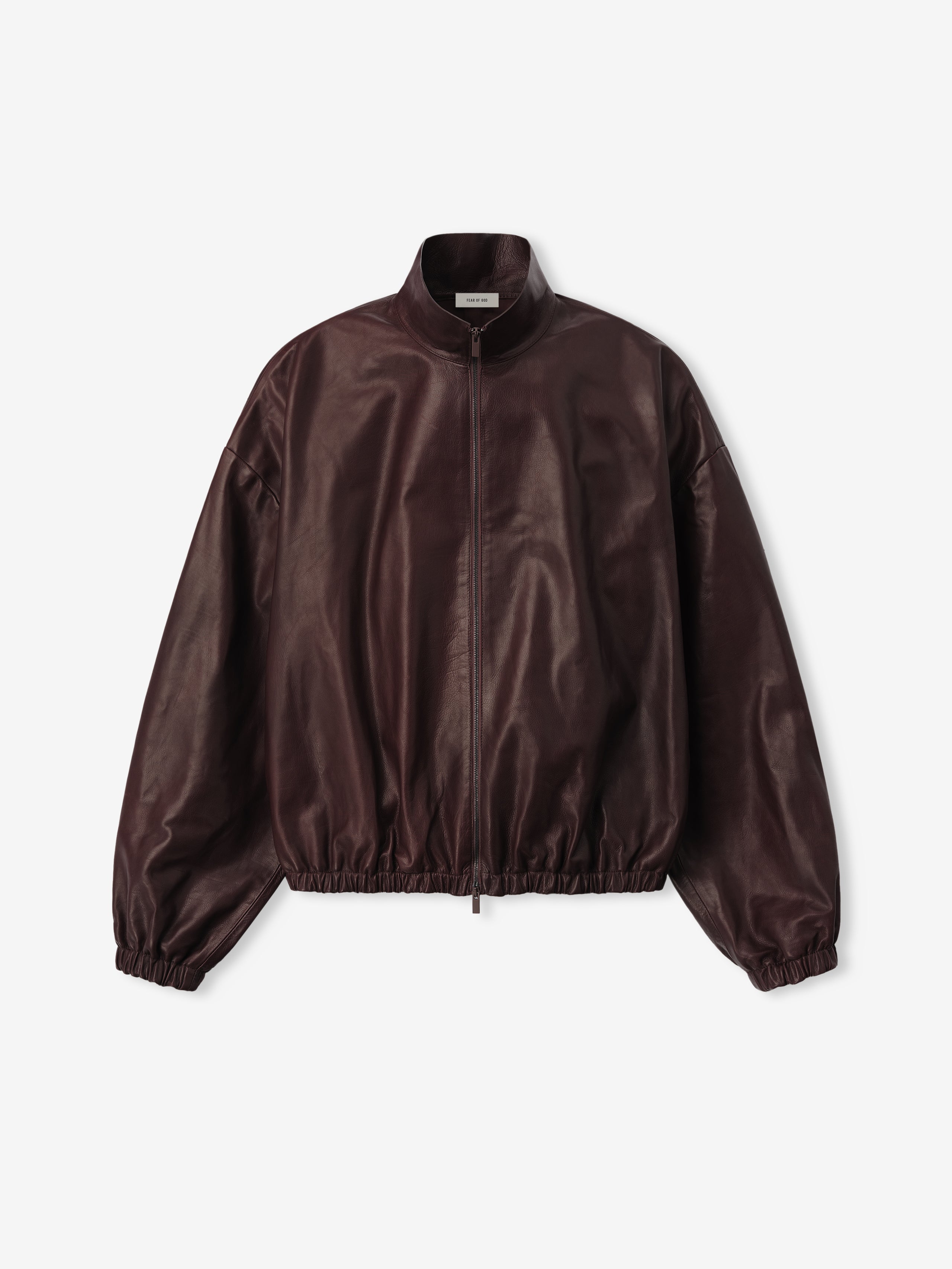 Womens Leather Track Jacket