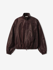 Womens Leather Track Jacket