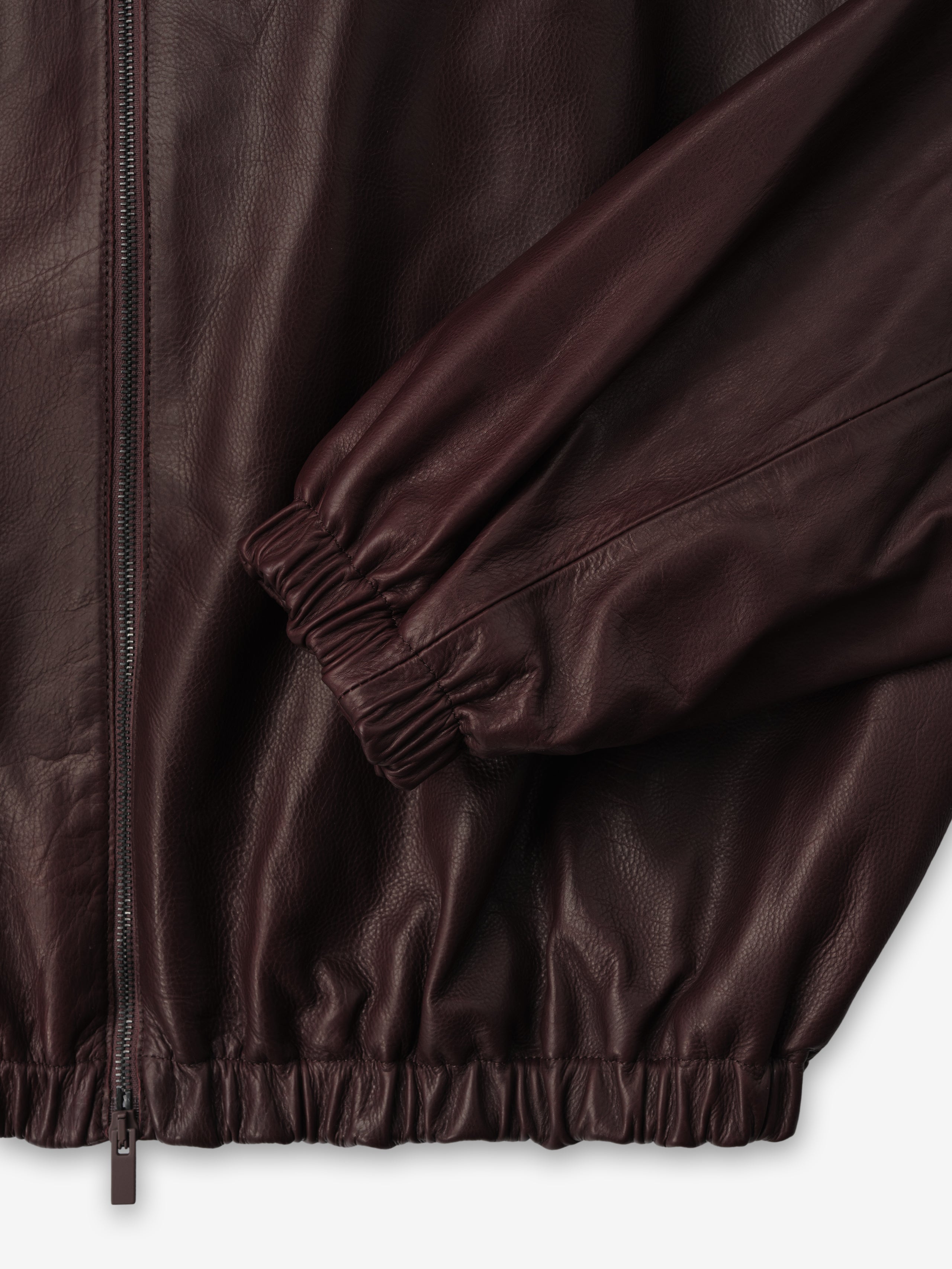 Womens Leather Track Jacket