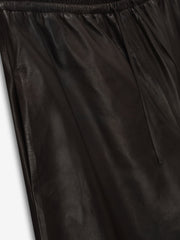 Womens Leather Drawstring Shorts