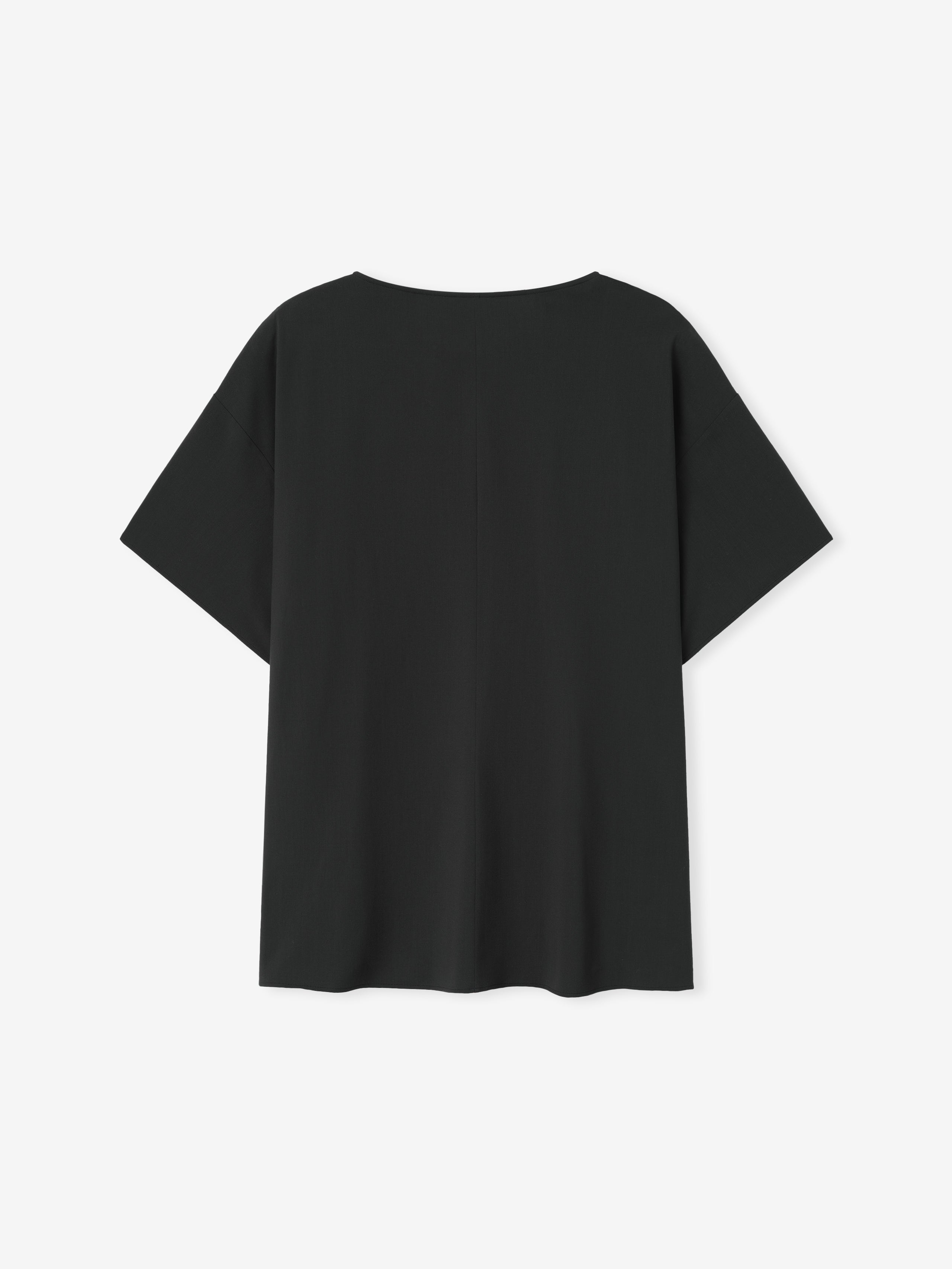 Womens Superfine Wool Boat Neck Tee
