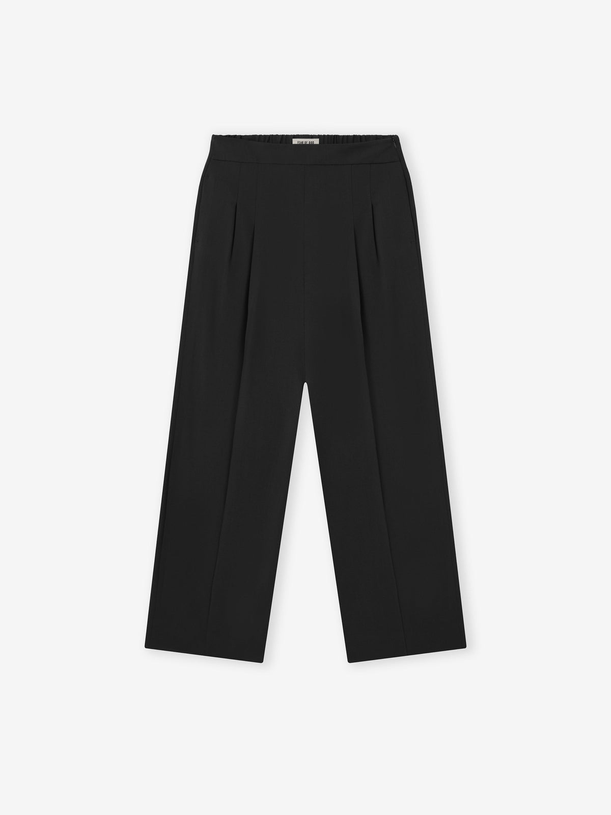 Womens Superfine Wool Twill Wide Leg Pants