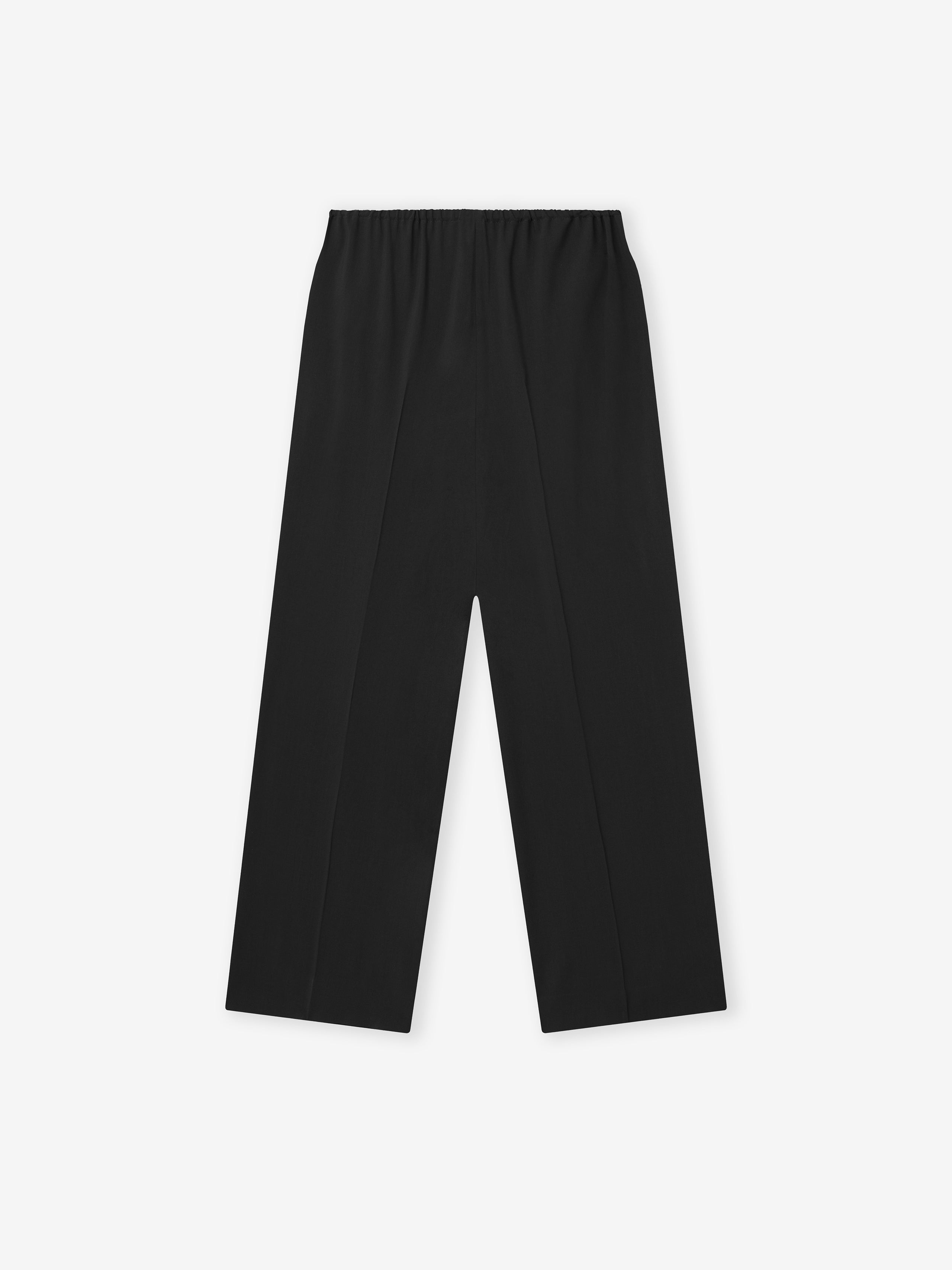 Womens Superfine Wool Twill Wide Leg Pants
