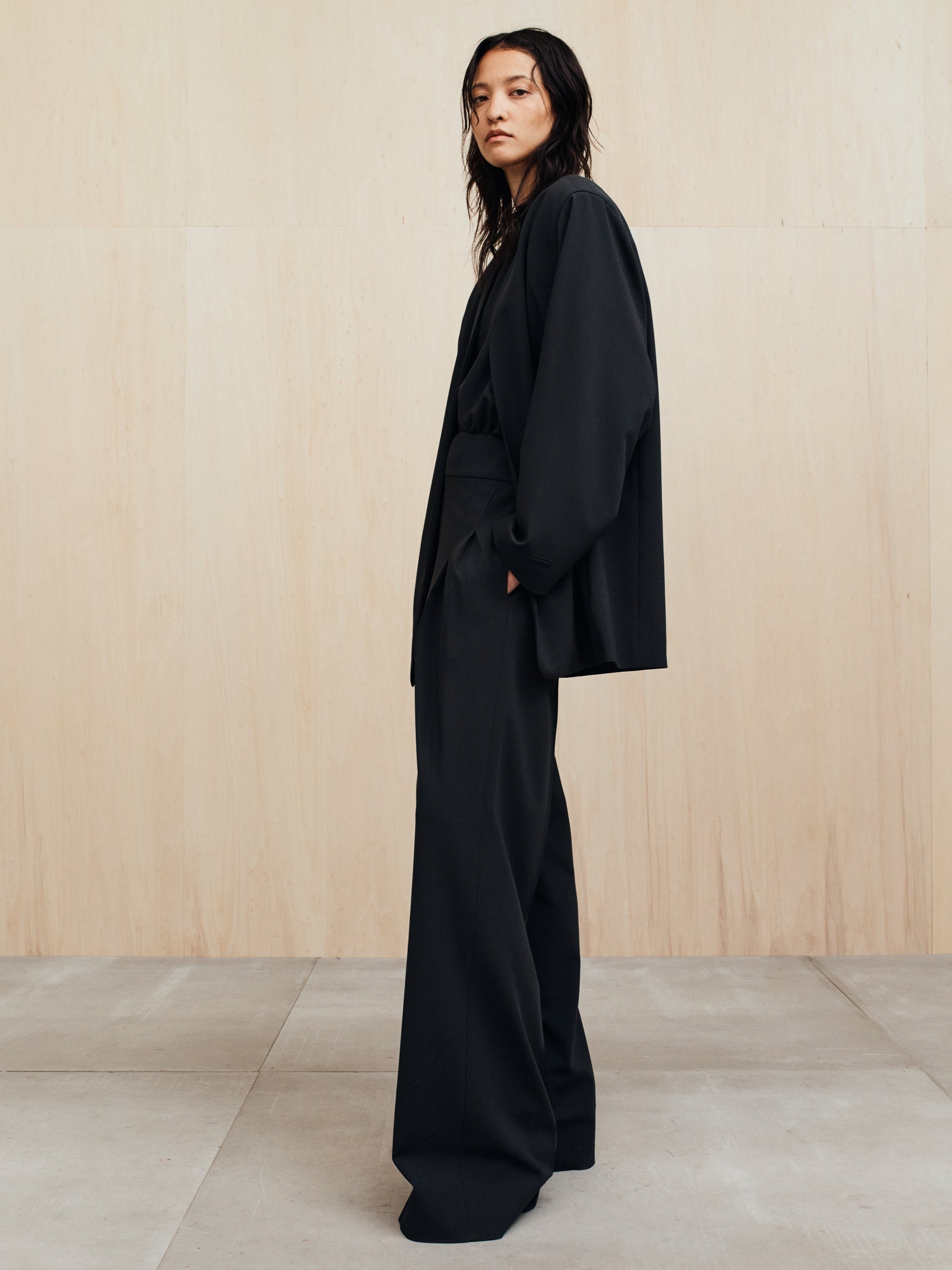 Collarless Jacket