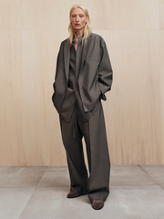 Cotton Wool Oxford Shirt Jacket