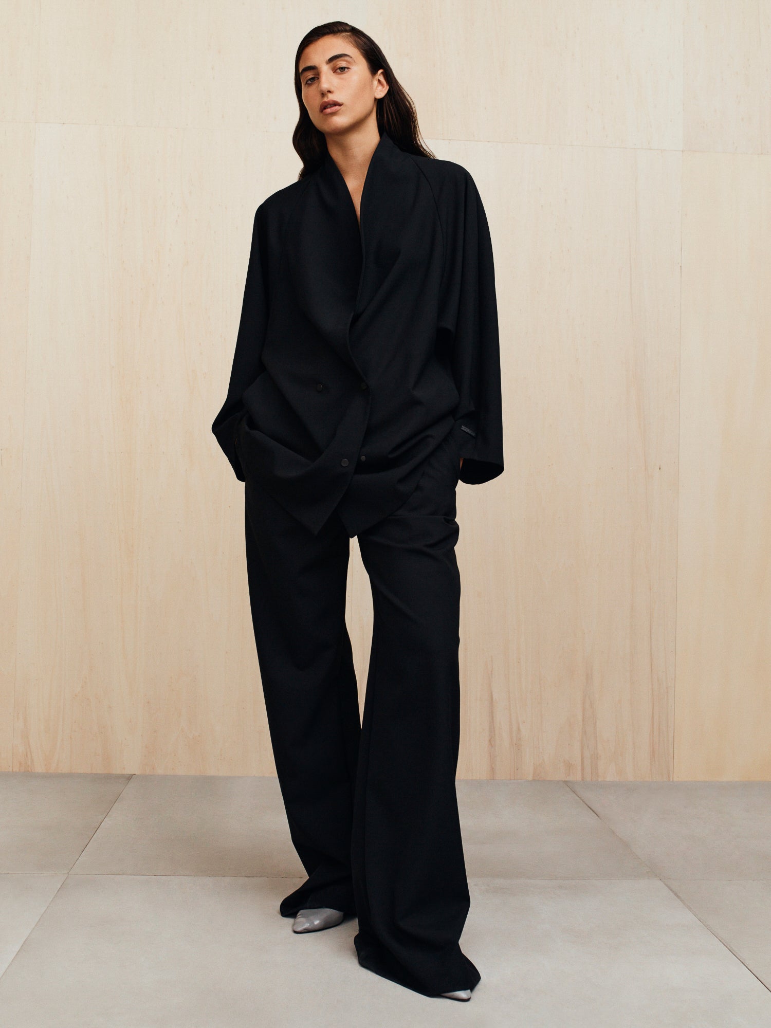 Womens Wool Ripstop Shawl Collar Jacket