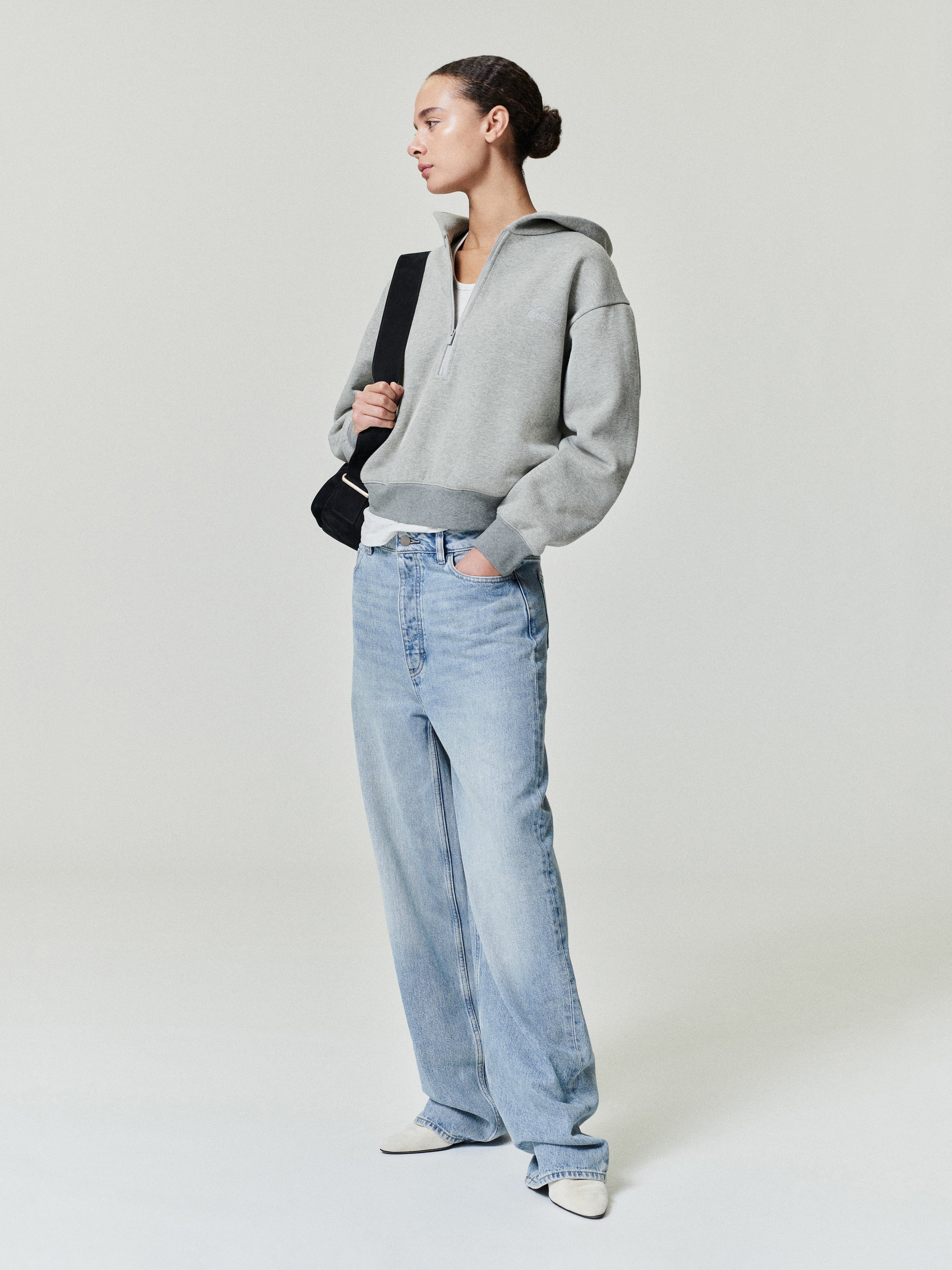 Womens Denim Straight Leg Jeans