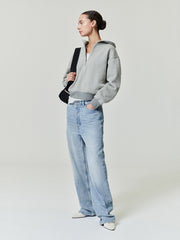 Womens Denim Straight Leg Jeans