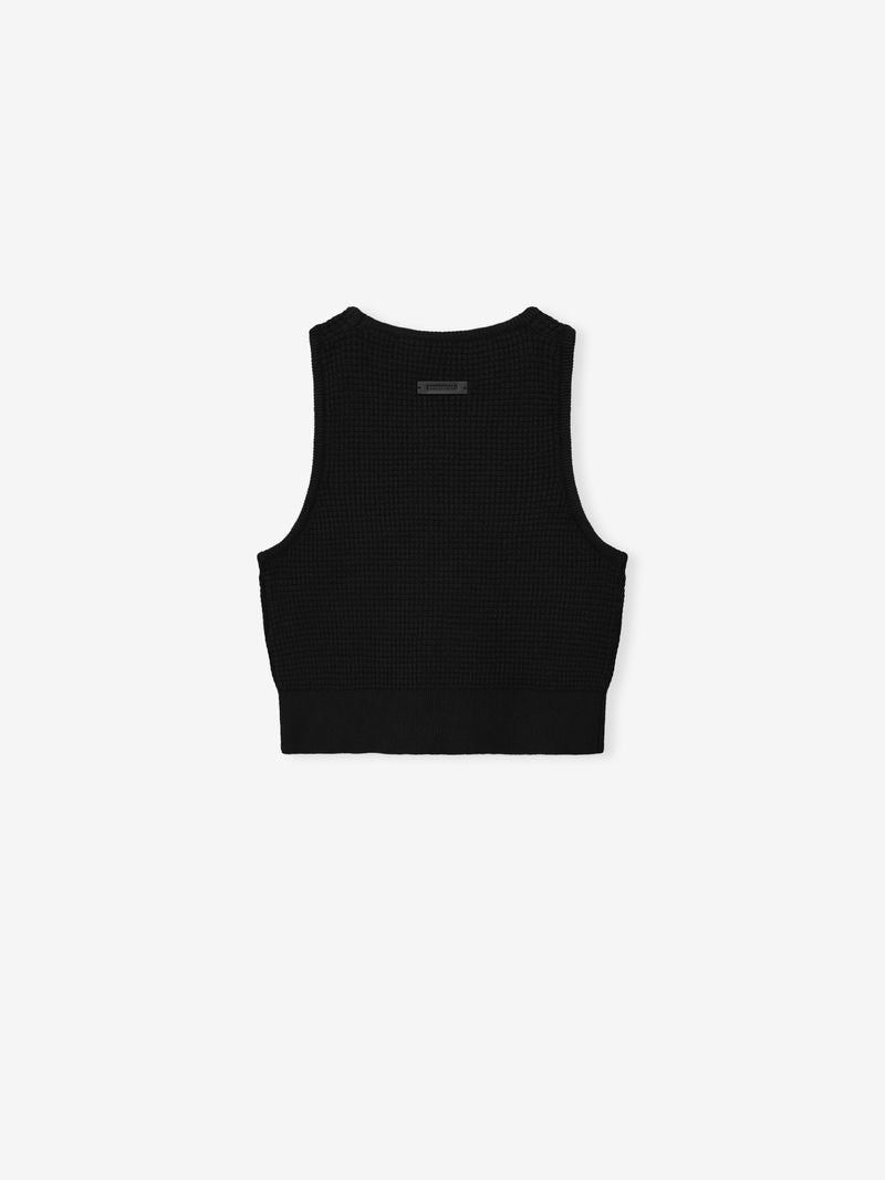 Womens Waffle Knit Sport Tank