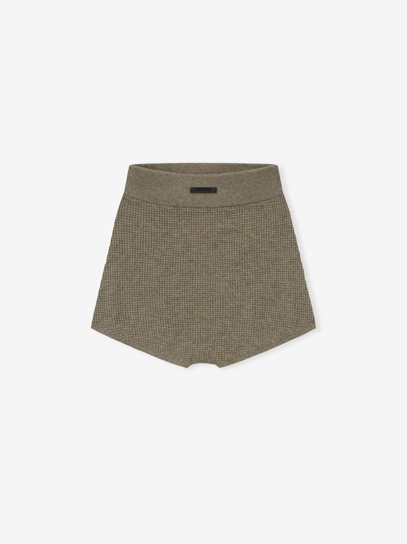 Womens Waffle Knit Boy Short